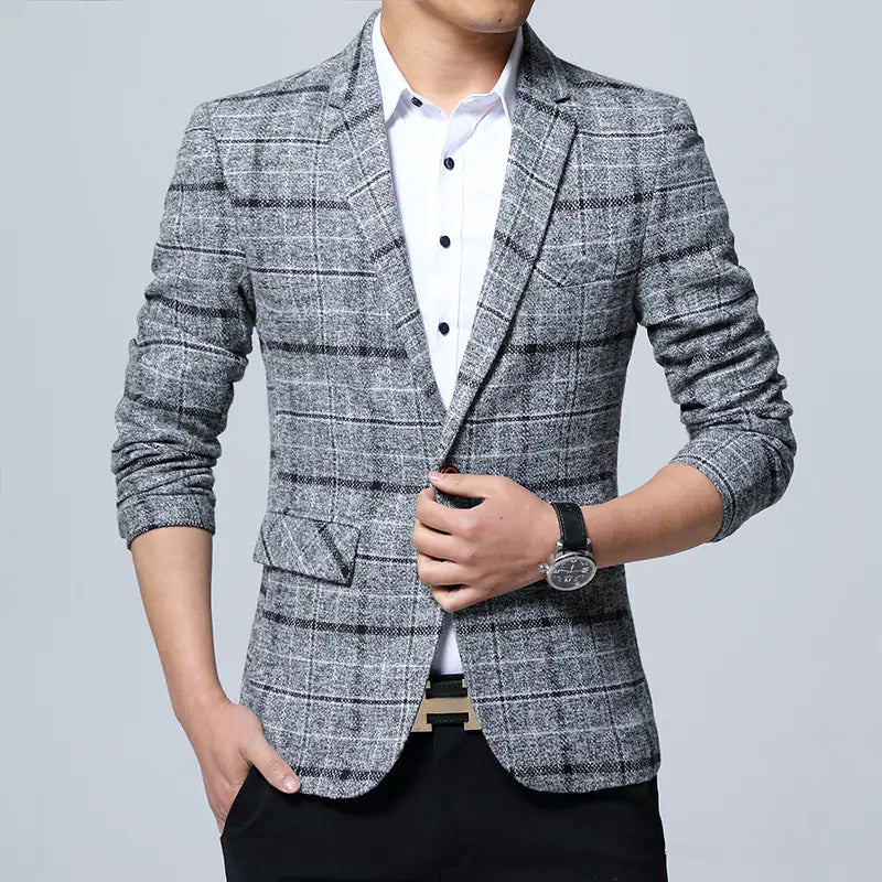 Men's Slim Fit Casual Blazer for Youth Fashion Wear