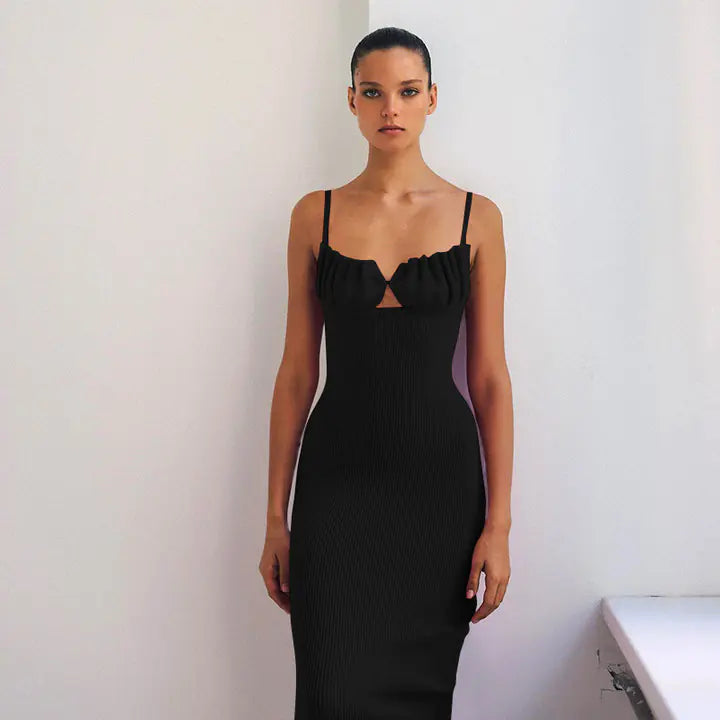 Elegant Backless Sleeveless Slim Fit Dress for Women