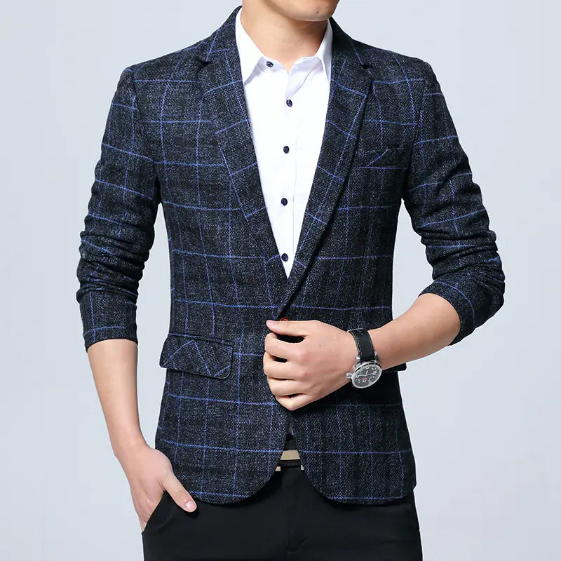 Men's Slim Fit Casual Blazer for Youth Fashion Wear
