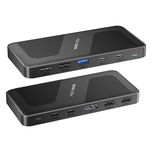 ACASIS Thunderbolt 4 Dock - with DP Port PD 100W 40Gb/s Thunderbolt 4 USB C/A Laptop Docking Station Dual Monitor Single 8K or Dual 6K Display for Windows and Mac Works with Thunderbolt 3/4