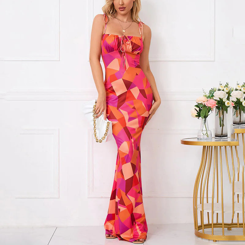 Slim Fit Sheath Casual Dress – Sleeveless High Waist Summer Dress