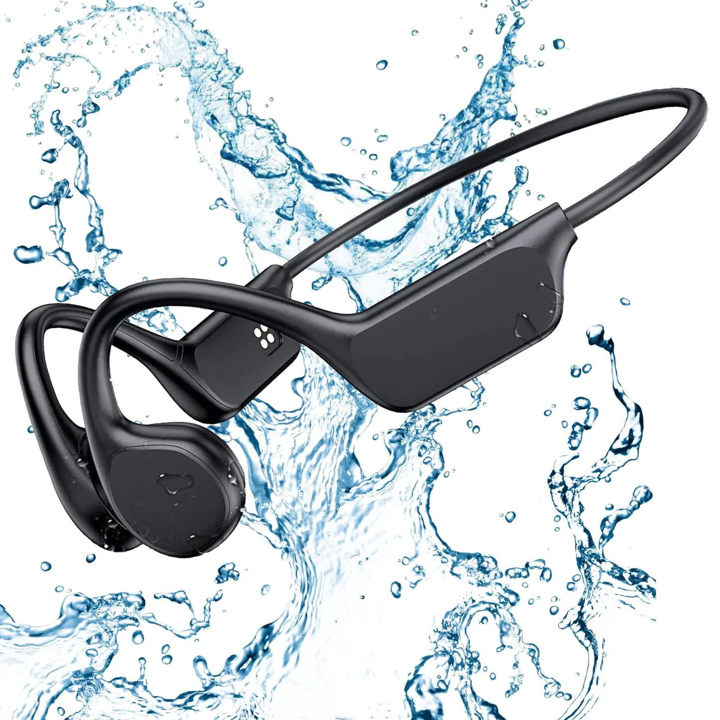 Bone Conduction Headphones - IPX8 Waterproof Swimming Headphones with Built-in MP3 Player 32G Memory Bluetooth 5.3 Open Ear Headset Suitable for Swimming Running Cycling and More Activities