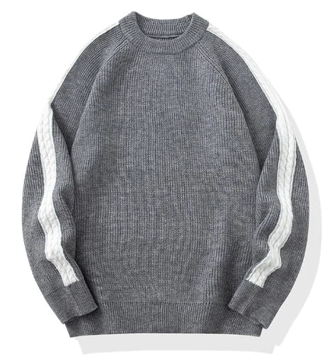Men's Casual Round Neck Pullover Sweater