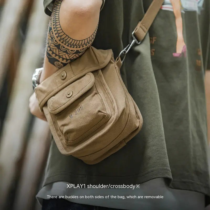 Retro Square Waist Bag for Men