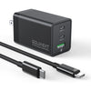 USB C Charger Block GOLDNEXT 67W 3-Port PD 3.0 GaN Fast Wall Charger PPS Foldable Power Adapter with Type C Cable for MacBook Pro/Air Dell XPS iPad iPhone 14 Galaxy S23 Pixel Steam DeckLaptop