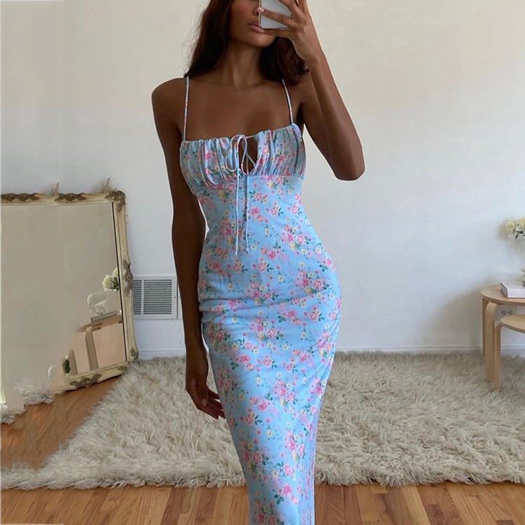 Slim Fit Sheath Casual Dress – Sleeveless High Waist Summer Dress