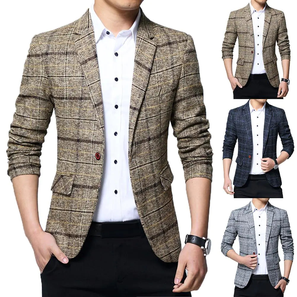 Men's Slim Fit Casual Blazer for Youth Fashion Wear