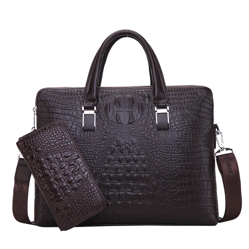 Crocodile Pattern Shoulder Messenger Bag