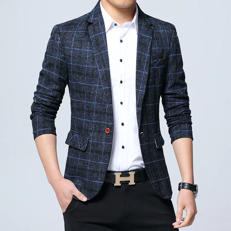 Men's Slim Fit Casual Blazer for Youth Fashion Wear