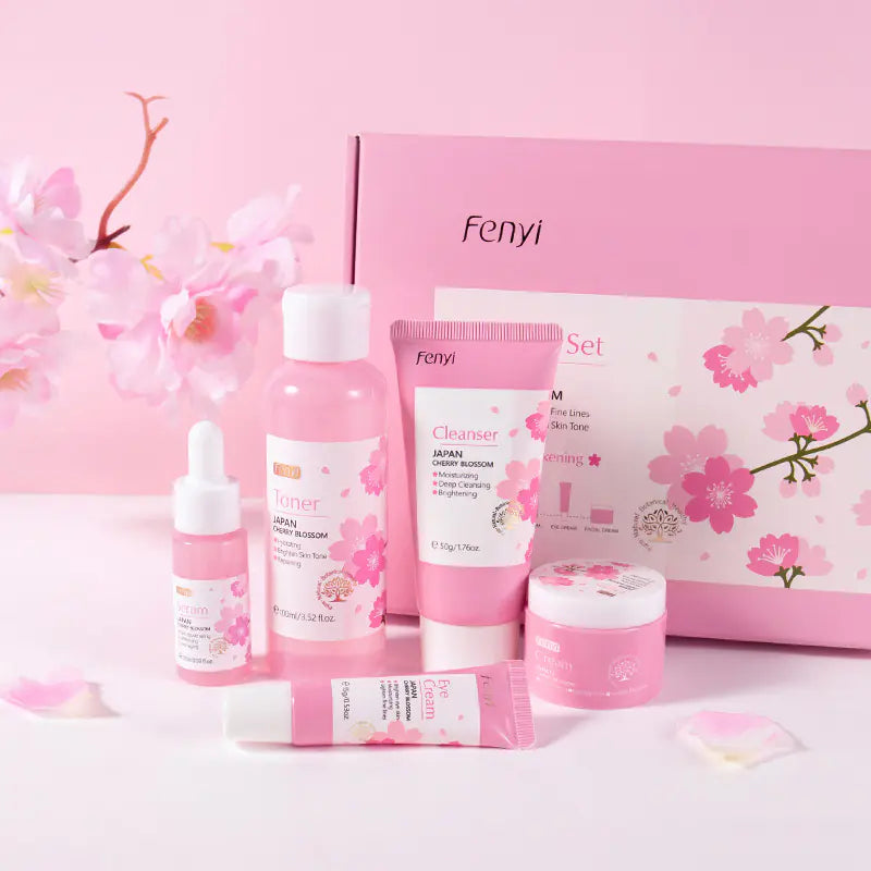 Japan Sakura Skincare Set - 5 Piece Face Care Kit