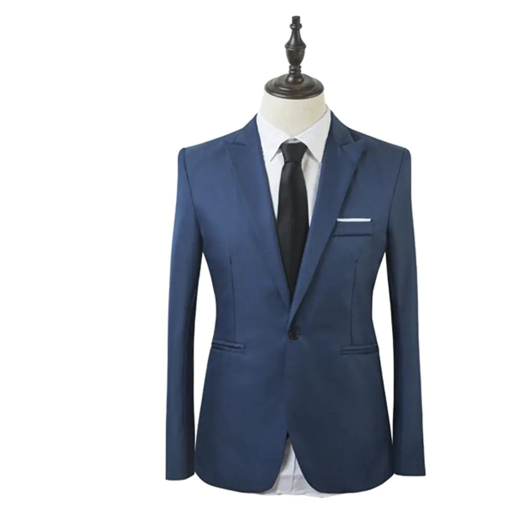 Slim Fit Men's Formal Blazer and Trousers Suit Set