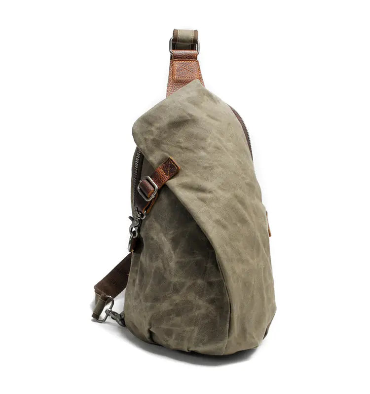 Waterproof Waxed Canvas Retro Men's Backpack
