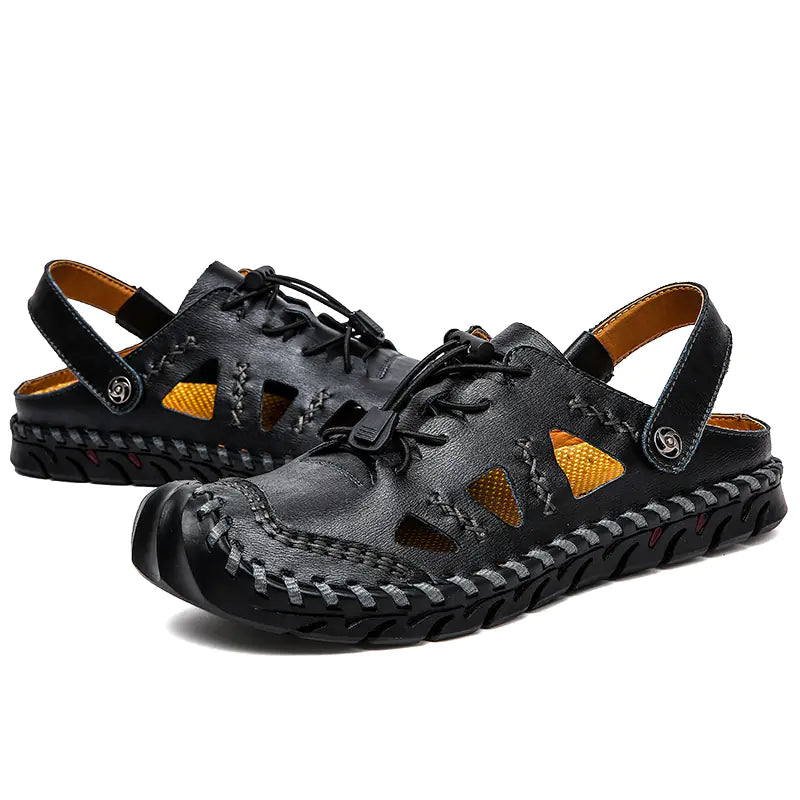 Men's Genuine Leather Casual Beach Sandals