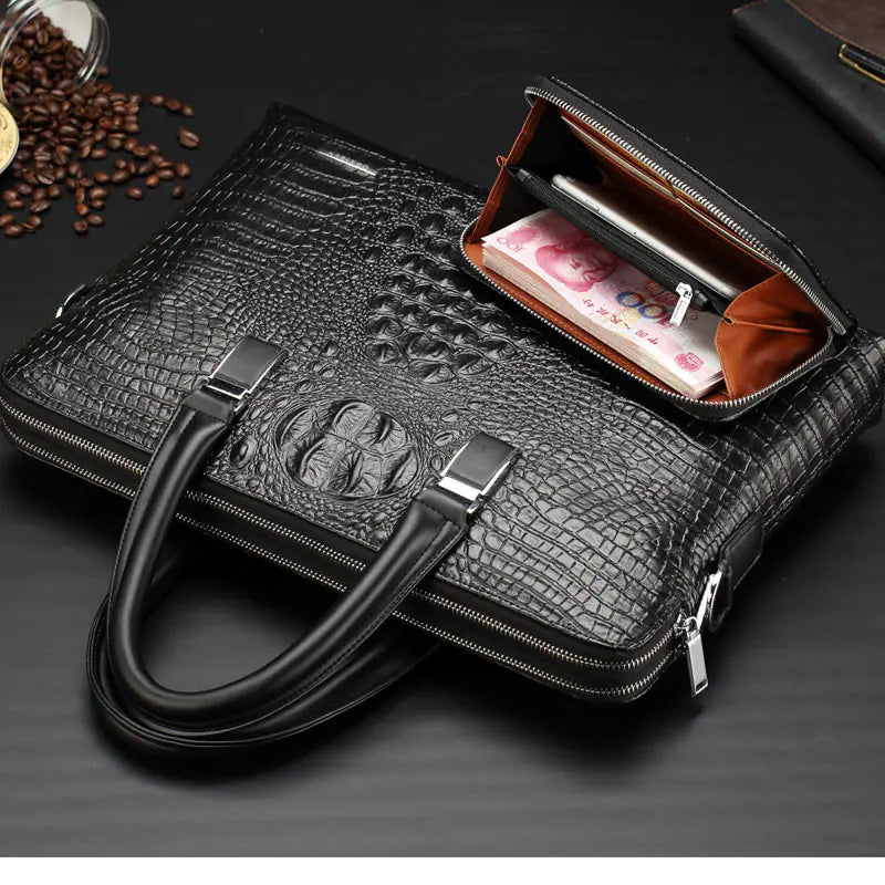 Crocodile Pattern Shoulder Messenger Bag