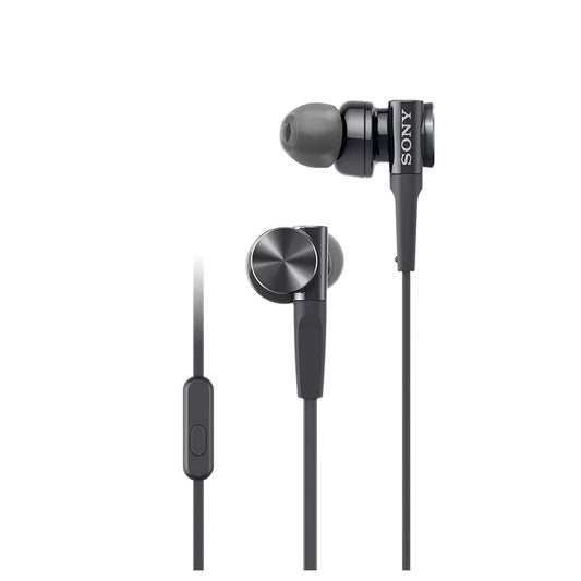 Sony SONY Earphone Heavy Bass Model MDR-XB75AP: with Canal-Type Remote Control Microphone Black MDR-XB75AP B