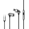 AZLA AIM C Daily in-Ear USB C Earphones (Silver) - Wired Headphones USB-C Earbuds with Mic Wired Earphones for Clear Sound Headphones with Microphone Corded Earbuds