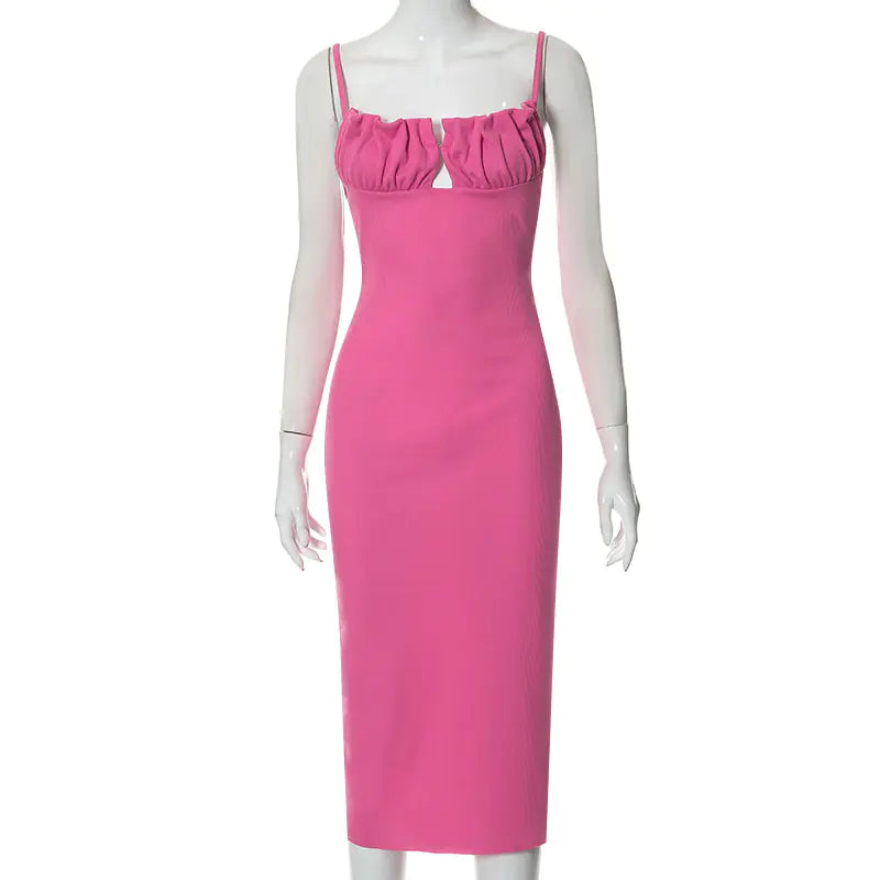 Elegant Backless Sleeveless Slim Fit Dress for Women