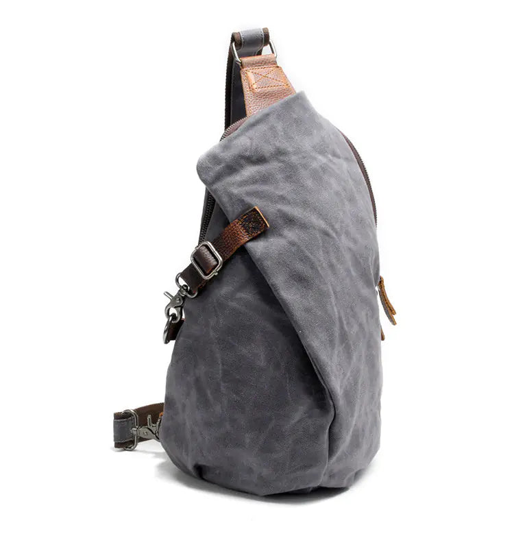 Waterproof Waxed Canvas Retro Men's Backpack