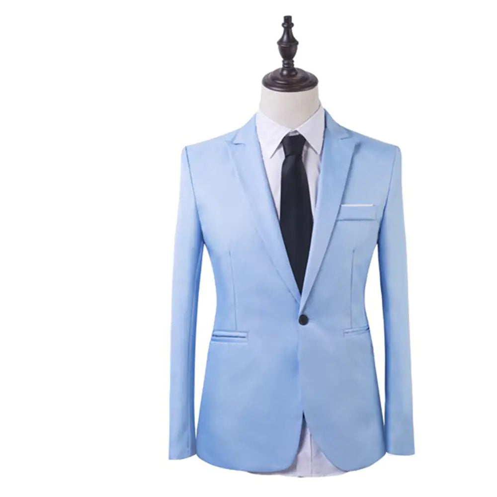 Slim Fit Men's Formal Blazer and Trousers Suit Set
