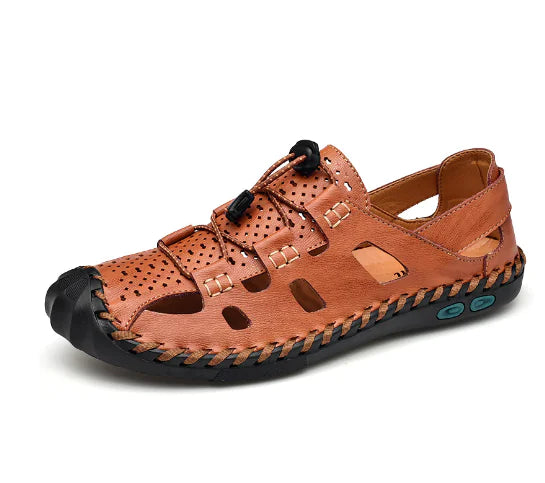 Men's Genuine Leather Casual Beach Sandals