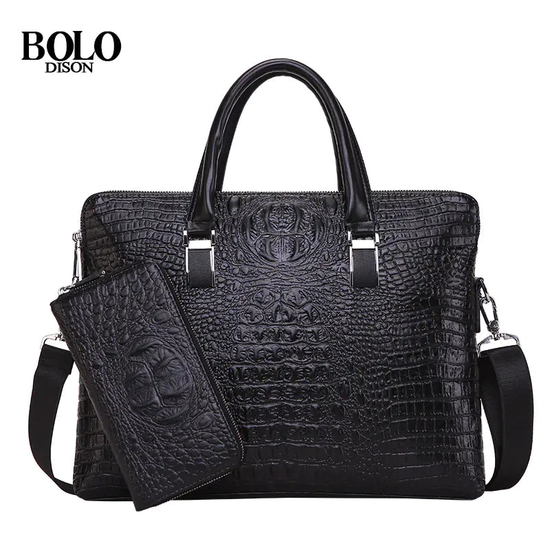 Crocodile Pattern Shoulder Messenger Bag