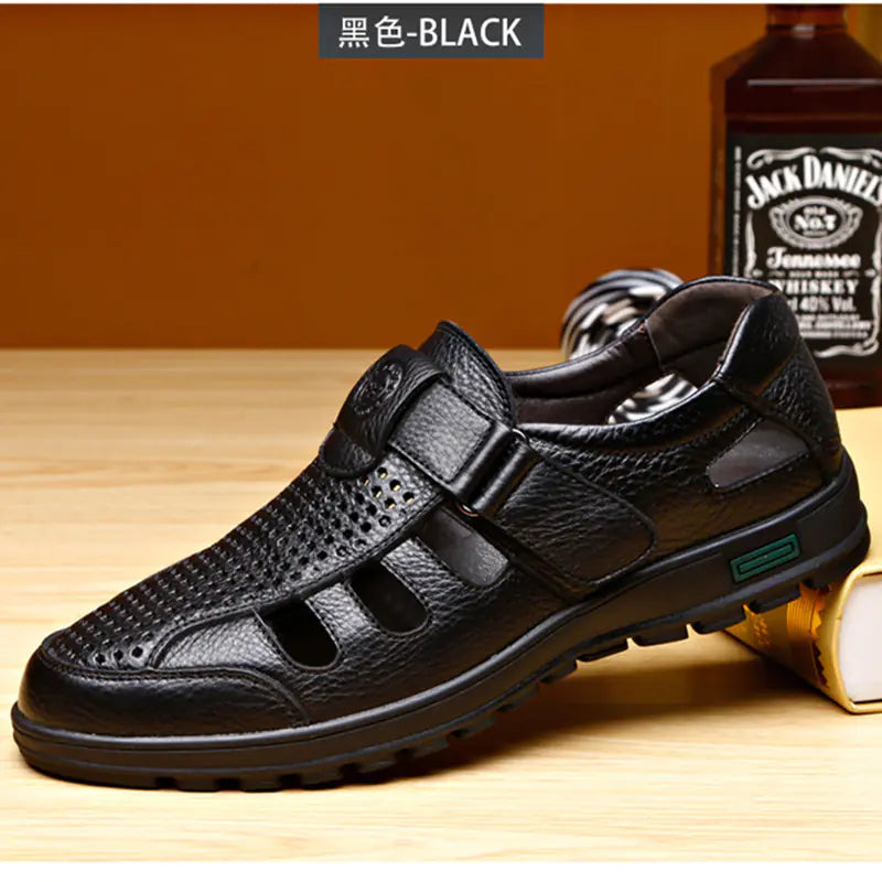 Men's Summer Genuine Leather Breathable Sandals