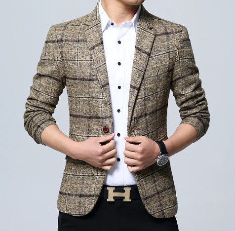 Men's Slim Fit Casual Blazer for Youth Fashion Wear