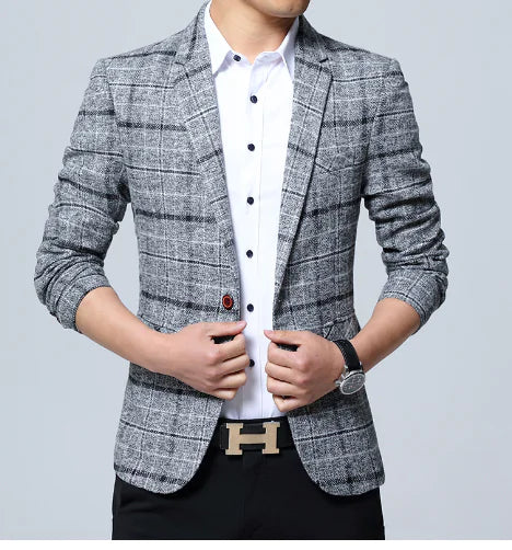 Men's Slim Fit Casual Blazer for Youth Fashion Wear