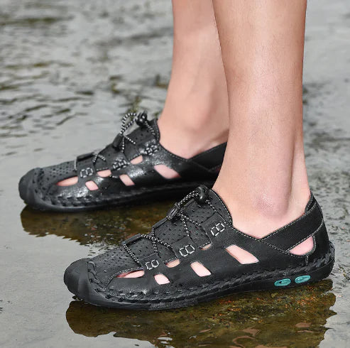 Men's Genuine Leather Casual Beach Sandals