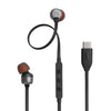 JBL Tune 310C - Wired Hi-Res in-Ear Headphones Tangle-Free Flat Cable 3-Button Remote with Microphone (Black)