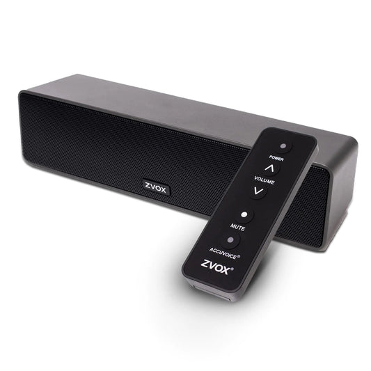 ZVOX AccuVoice AV100 Compact TV Soundbar Speaker with 6 Levels of Voice Boost Black