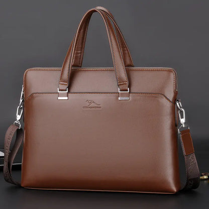 Men's Business Handbag and Shoulder Crossbody Bag