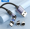 3 in 1 Magnet USB Charging Cable for Android and Apple