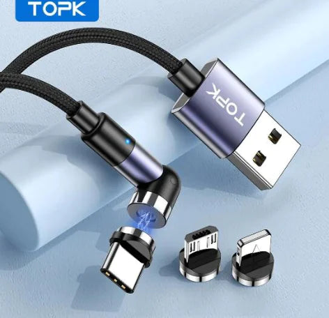 3 in 1 Magnet USB Charging Cable for Android and Apple