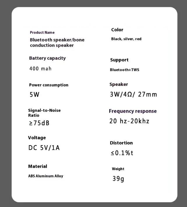 Mini Conduction Speaker