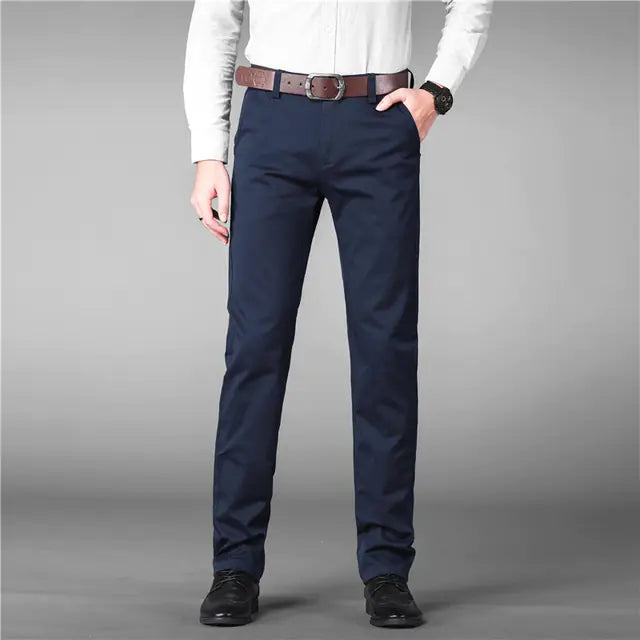 Men's Cotton Stretch Oversized Casual Business Pants