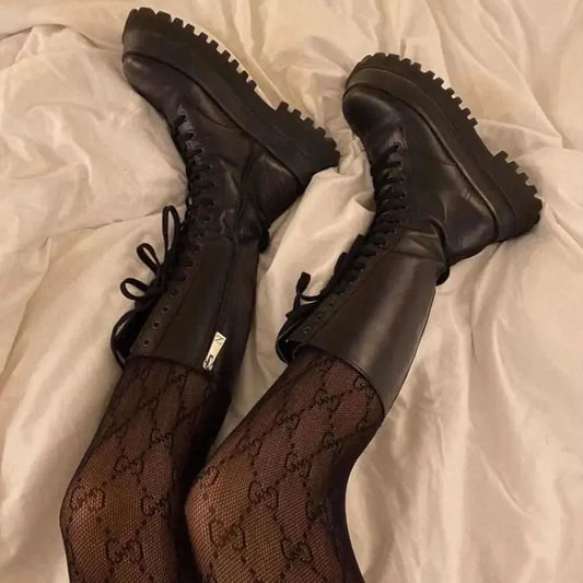 Breathable Lace-up Mid-tube Martin Boots