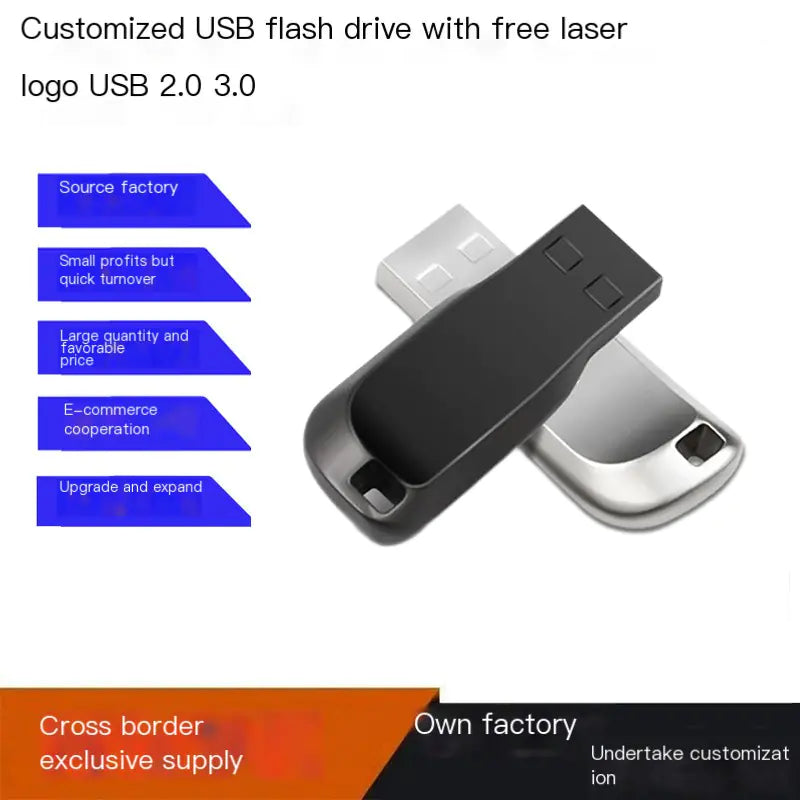 1TB USB Whistle Drive, Metal 2TB Custom Logo