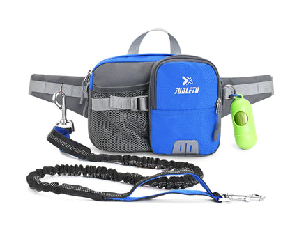 Retractable Hands-Free Dog Leash with Waist Bag Set
