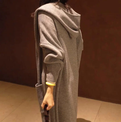 Long Cardigan Sweater for Women with Hood