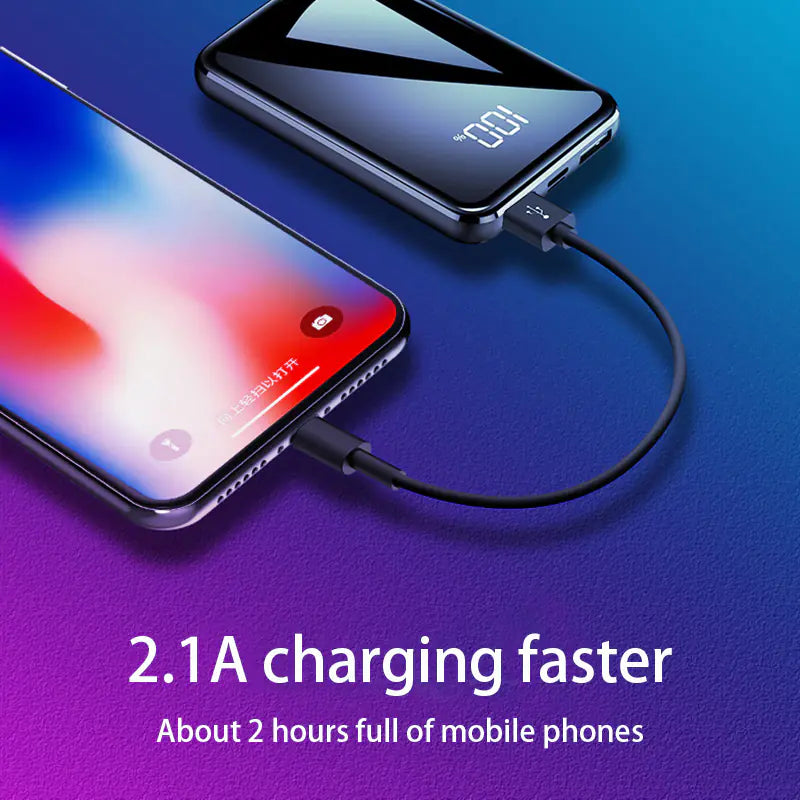 20000mAh Ultra-Thin Mirror Portable Power Bank