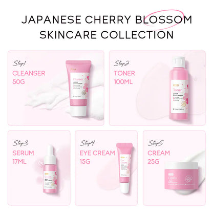 Japan Sakura Skincare Set - 5 Piece Face Care Kit