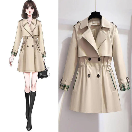 Korean Style Loose Cotton Short Trench Coat