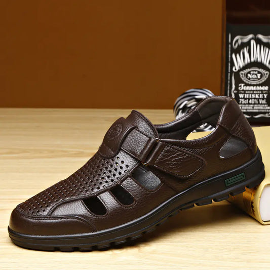 Men's Summer Genuine Leather Breathable Sandals