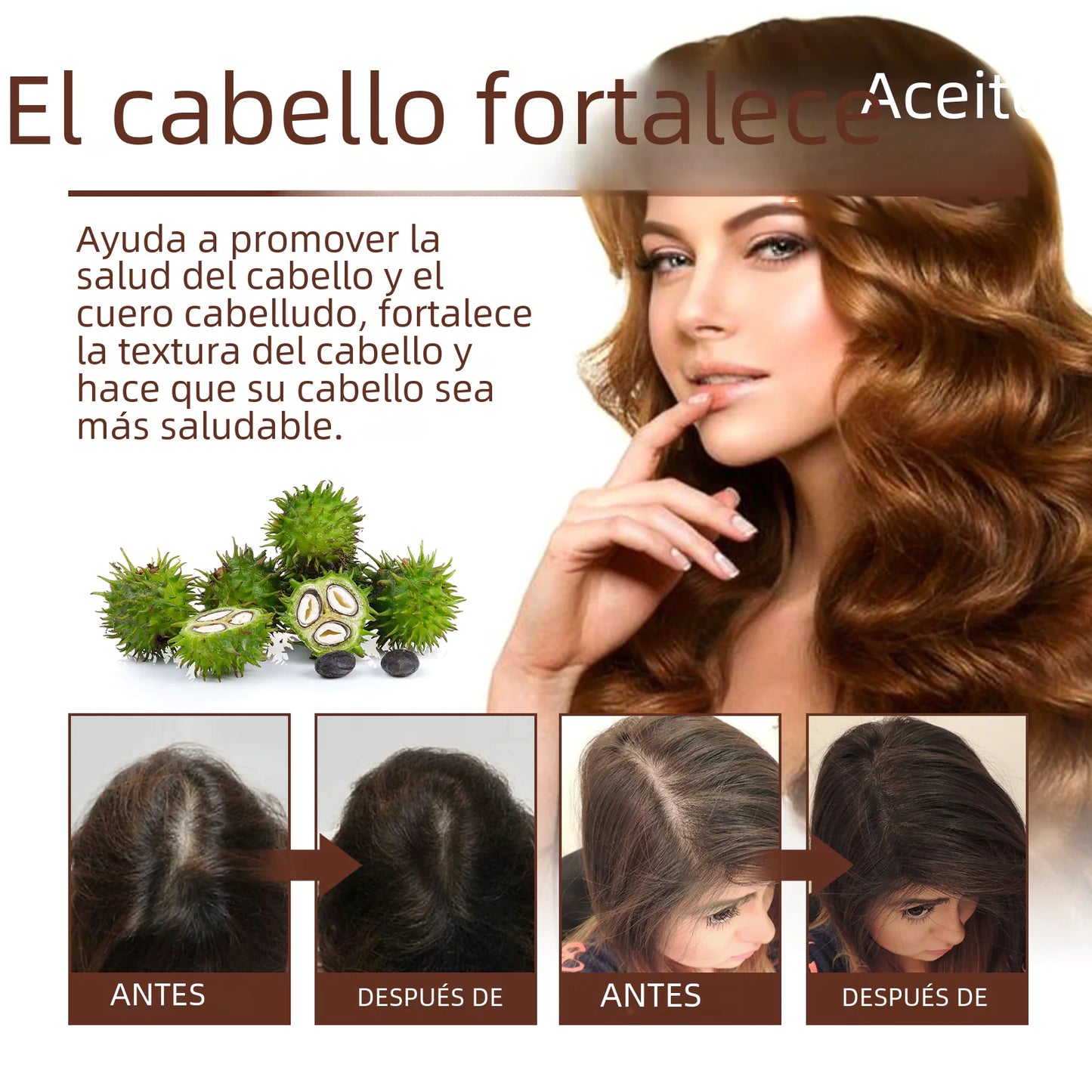 EELHOE Castor Oil Hair Serum for Thickening and Repair