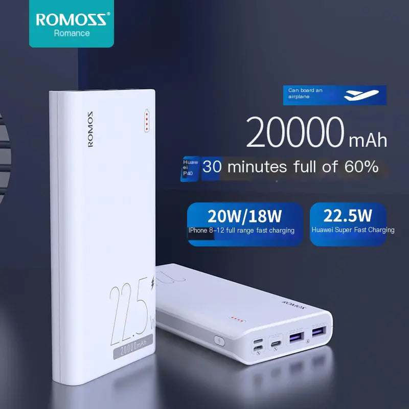 ROMOSS 20000mAh Power Bank for Apple 18W PD