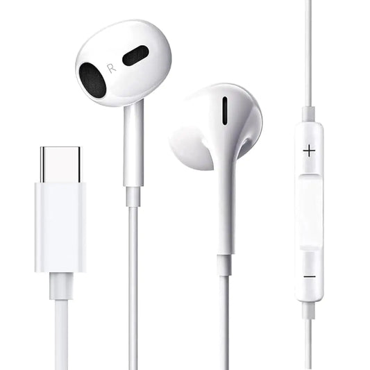 USB C Earbuds Wired in-Ear Earphones Type C Headphones with Microphone Noise Canceling Stereo Headphones Compatible with iPhone 15 Pro Max/Samsung S23 /Android/iPad Pro & Most USB C Devices