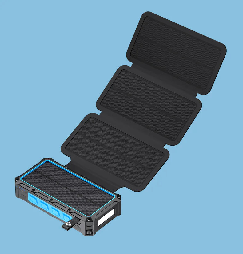 Portable Solar Hand-Crank Wireless Power Bank