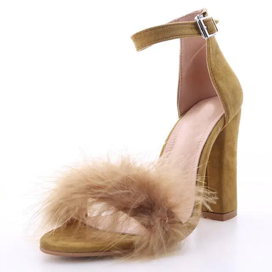 Plus Size High Heel Sandals with Open Toe Design