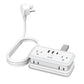 Travel Power Strip 5FT Wrapped Extension Cord with Multiple Outlets Surge Protector Power Strip with 6 Outlets Small Flat Plug Power Strip with USB Ports(1 USB C) Compact for Home Office Hotel